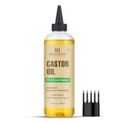 Botanic Hearth Huile de ricin bio 198 ml | 100 % pure, naturelle et pressée à froid | pour cils, sourcils, cheveux, barbe et ongles | végétalienne et sans cruauté envers les animaux