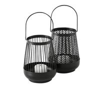 BOTANIC®-Lanterne coloris noir en métal Vilde - 17 cm