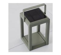 BOTANIC®-Lanterne solaire en aluminium vert amande Oxalis - 16 x 16 x 25 cm