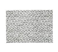BOTANIC®-Lot de 2 sets de table décor triangles coloris noir en coton - 35 x 50 cm