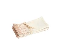 BOTANIC®-Lot de 4 serviettes de table en coton à décor central bronze - 45 x 45 cm