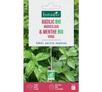 BOTANIC®-Mélange de graines basilic marseillais bio et de menthe vraie bio botanic - graines à semer