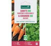 BOTANIC®-Mélange de graines carotte de chantenay à coeur rouge bio et de coriandre cultivée bio botanic - graines à semer