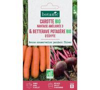 BOTANIC®-Mélange de graines carotte nantaise ameliorée bio et de betterave potagère d'Égypte bio botanic - graines à semer
