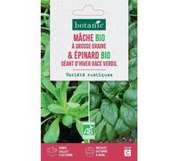 BOTANIC®-Mélange de graines mâche à grosses graines bio et d'épinard géant verdil bio botanic - graines à semer