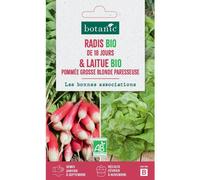 BOTANIC®-Mélange de graines radis de dix-huit jours bio et de laitue pomme grosse blonde bio botanic - graines à semer