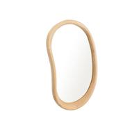 BOTANIC®-Miroir goutte coloris marron cadre bois de frêne - 59,5 x 35 x 2,7 cm