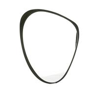BOTANIC®-Miroir ovale coloris noir en bois - 63 x 52 cm