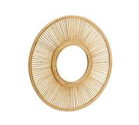 BOTANIC®-Miroir rond coloris bois en rotin - diamètre 70 cm