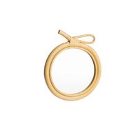 BOTANIC®-Miroir rond pomme coloris bois en rotin - 33 x 30 x 3 cm