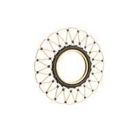 BOTANIC®-Miroir rond soleil en rotin coloris noir - diamètre 60 cm