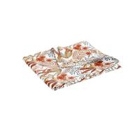 BOTANIC®-Nappe décorative rectangulaire décor floral coloris vert en coton - 150 x 250 cm