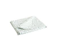 BOTANIC®-Nappe ronde en coton enduit organique blanche et verte - diamètre 180 cm