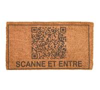 BOTANIC®-Paillasson coloris marron en fibre de coco - 40 x 72 cm