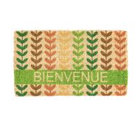 BOTANIC®-Paillasson tiges de fleurs Bienvenue coloris multicolore en fibre de coco - 40 x 72 cm
