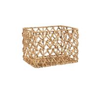 BOTANIC®-Panière rectangulaire coloris beige en jacinthe d'eau - 31 x 41 x 31 cm