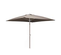 BOTANIC®-Parasol carré inclinable en aluminium mat et toile polyester coloris taupe - 200 x 200 cm