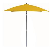 BOTANIC®-Parasol carré inclinable en aluminium mat et toile polyester jaune curry - 200 x 200 cm