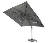 BOTANIC®-Parasol déporté Airvent coloris gris en aluminium et polyester - 300 x 300 cm