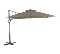 BOTANIC®-Parasol déporté bio orientable et inclinable taupe PROLOISIRS NH - 3x3m