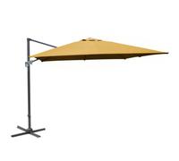 Parasol déporté - PROLOISIRS - 3 x 4 m - Aluminium - Toile inclinable - Couleur curry