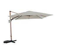 BOTANIC®-Parasol écru déporté et orientable en aluminium Proloisirs - 3 x 3 m