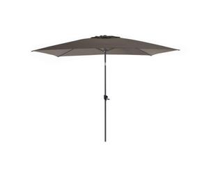 BOTANIC®-Parasol gris à manivelle inclinable Proloisirs - 3 x 2 m