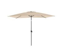 BOTANIC®-Parasol gris écru à manivelle inclinable Proloisirs - 3 x 2 m