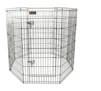 BOTANIC®-Parc pour chien en métal noir - 121 cm