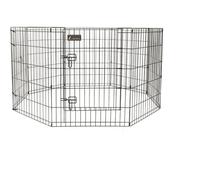 BOTANIC®-Parc pour chien en métal noir - 76 cm