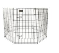 BOTANIC®-Parc pour chien en métal noir - 91 cm