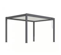 BOTANIC®-Pergola bioclimatique autoportante en aluminium, grey PROLOISIRS ERIS - 3m x 3m