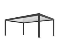 BOTANIC®-Pergola Summer autoportée motorisée coloris gris en aluminium - 6 x 4 m