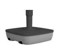 BOTANIC®-Pied de parasol carré à remplir coloris gris en plastique 25 à 40 kg - 49 x 49 x 5,2 cm
