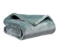 BOTANIC®-Plaid coloris bleu en polyester Michka - 130 x 160 cm