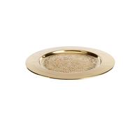 BOTANIC®-Plateau rond en métal doré martelé - diamètre 30 cm