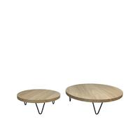 BOTANIC®-Plateau sur pied grand modèle coloris beige en bois