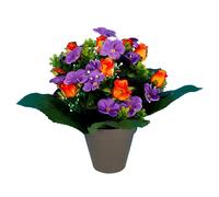 BOTANIC®-Pot de fleurs artificielles violettes et boutons taille mini