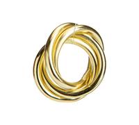 BOTANIC®-Rond de serviette 3 anneaux en métal doré - diamètre 6 cm