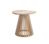 BOTANIC®-Selette ronde pied évasé coloris marron en bois de teck - 50 x 50 x 48 cm