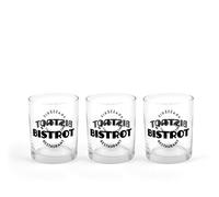 BOTANIC®-Set de 3 gobelets Bistrot coloris transparent en verre - 28 cl