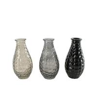 BOTANIC®-Soliflore coloris gris en verre - 8,2 x 8,2 x 13,1 cm