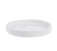 BOTANIC®-Soucoupe Subly en céramique blanc émaillée - diamètre 15 x 2 cm