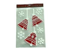 BOTANIC®-Sticker grand père Noël floqué rouge et blanc - 28,5 x 40 cm