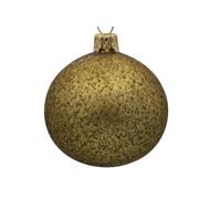 BOTANIC®-Suspension boule décorative coloris beige en verre - diamètre 7 cm