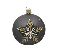BOTANIC®-Suspension boule décorative Graphique coloris noir en verre - diamètre 7 cm