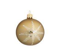 BOTANIC®-Suspension boule décorative nature coloris jaune en verre - diamètre 7 cm