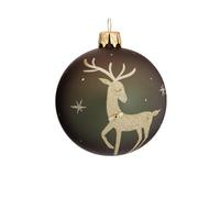 BOTANIC®-Suspension boule décorative nature coloris vert en verre - diamètre 7 cm