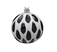 BOTANIC®-Suspension décorative boule graphique coloris noir en verre - diamètre 7 cm