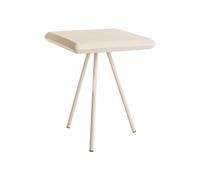 BOTANIC®-Table basse carrée beige craquelée en métal - 41 x 41 x 45 cm